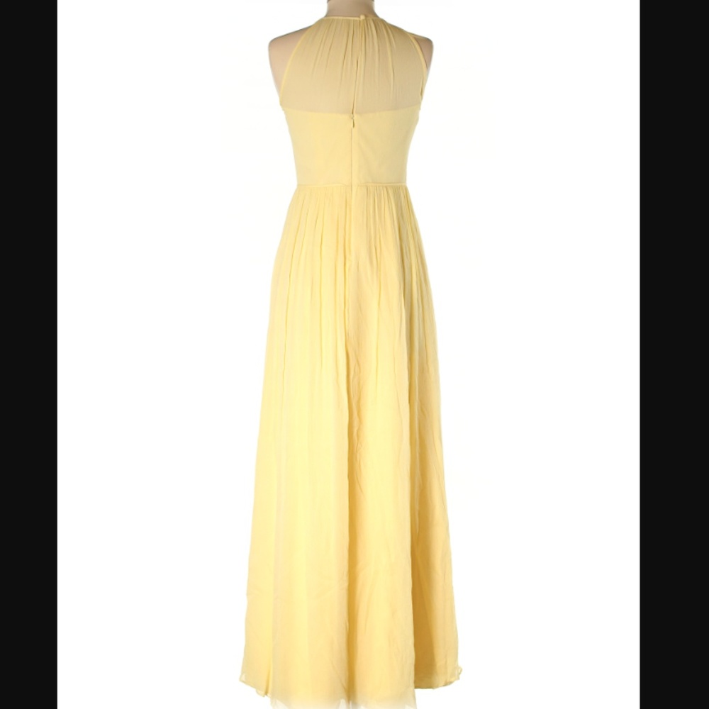 J. Crew 100% Silk Pastel Yellow Maxi Dress - Picture 2 of 5